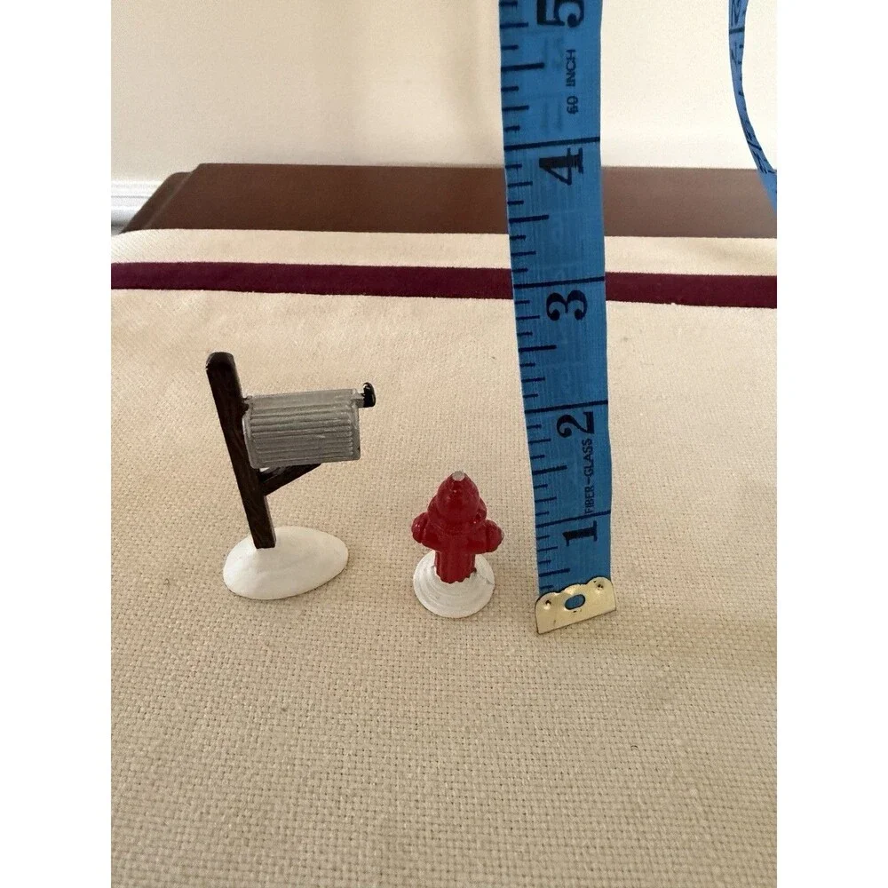 Department 56 Original Snow Village Fire Hydrant and Mail Box Set of 2 #5405